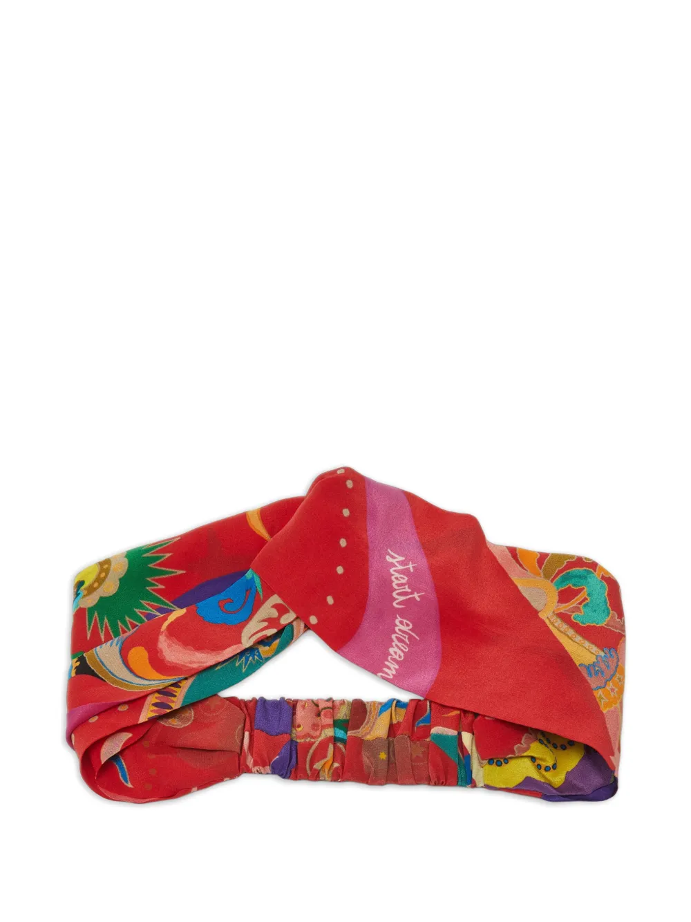 Etro Pre-Owned floral-print silk headband - Rosso
