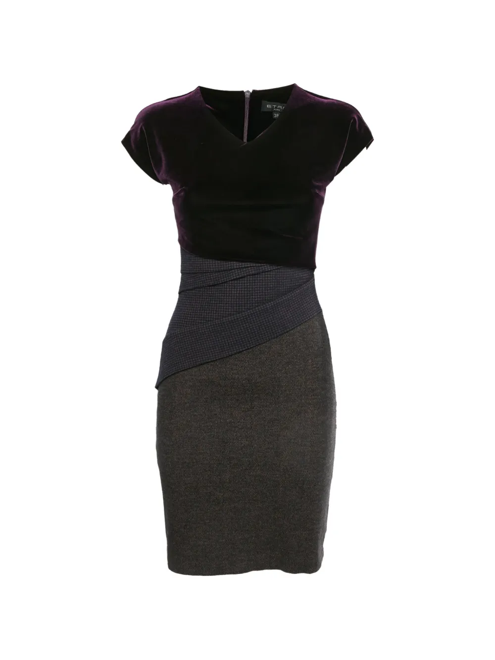 Etro Pre-Owned panelled mini dress - Viola