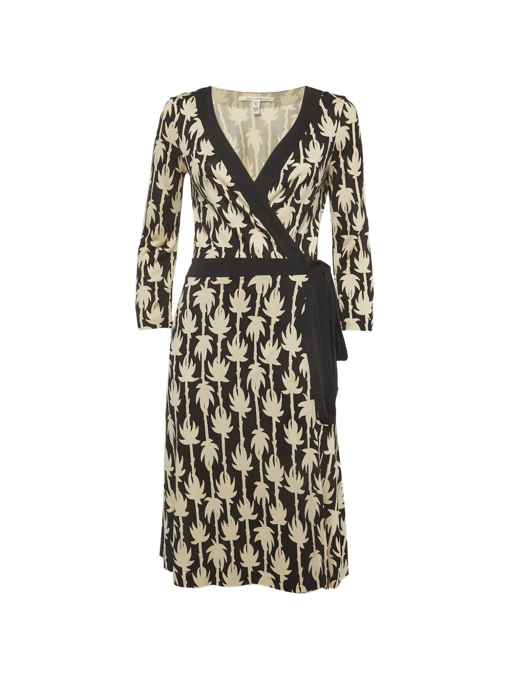 DVF Diane von Furstenberg Kleid mit Palmen-Print - Schwarz