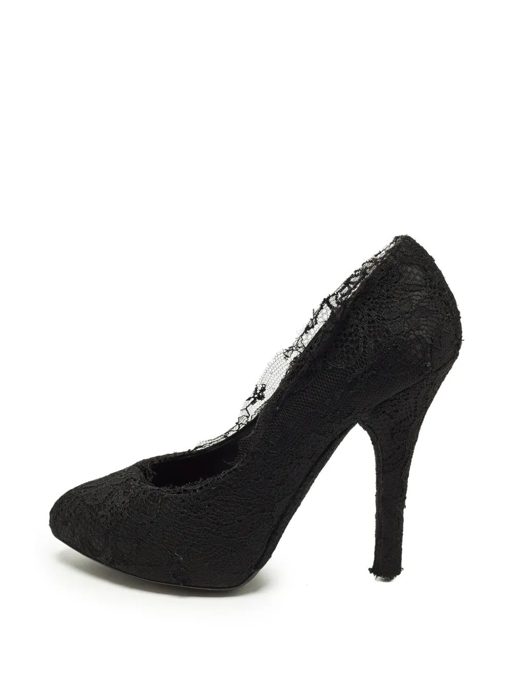 Dolce & Gabbana Pre-Owned lace round-toe pumps - Nero