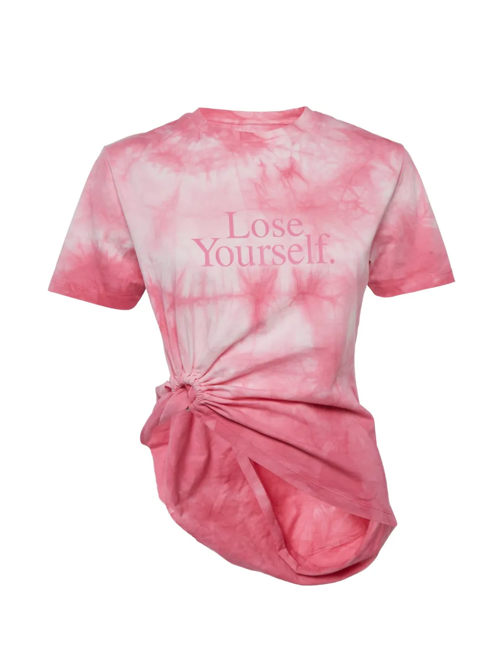 Pre-owned Rabanne Tie-dye Asymmetric T-shirt In Pink