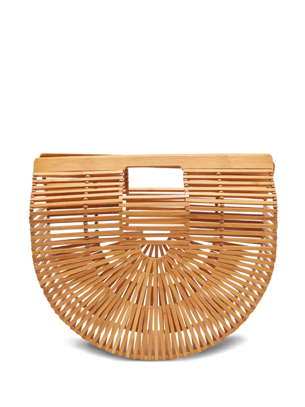 Cult Gaia bamboo clutch bag - Marrone