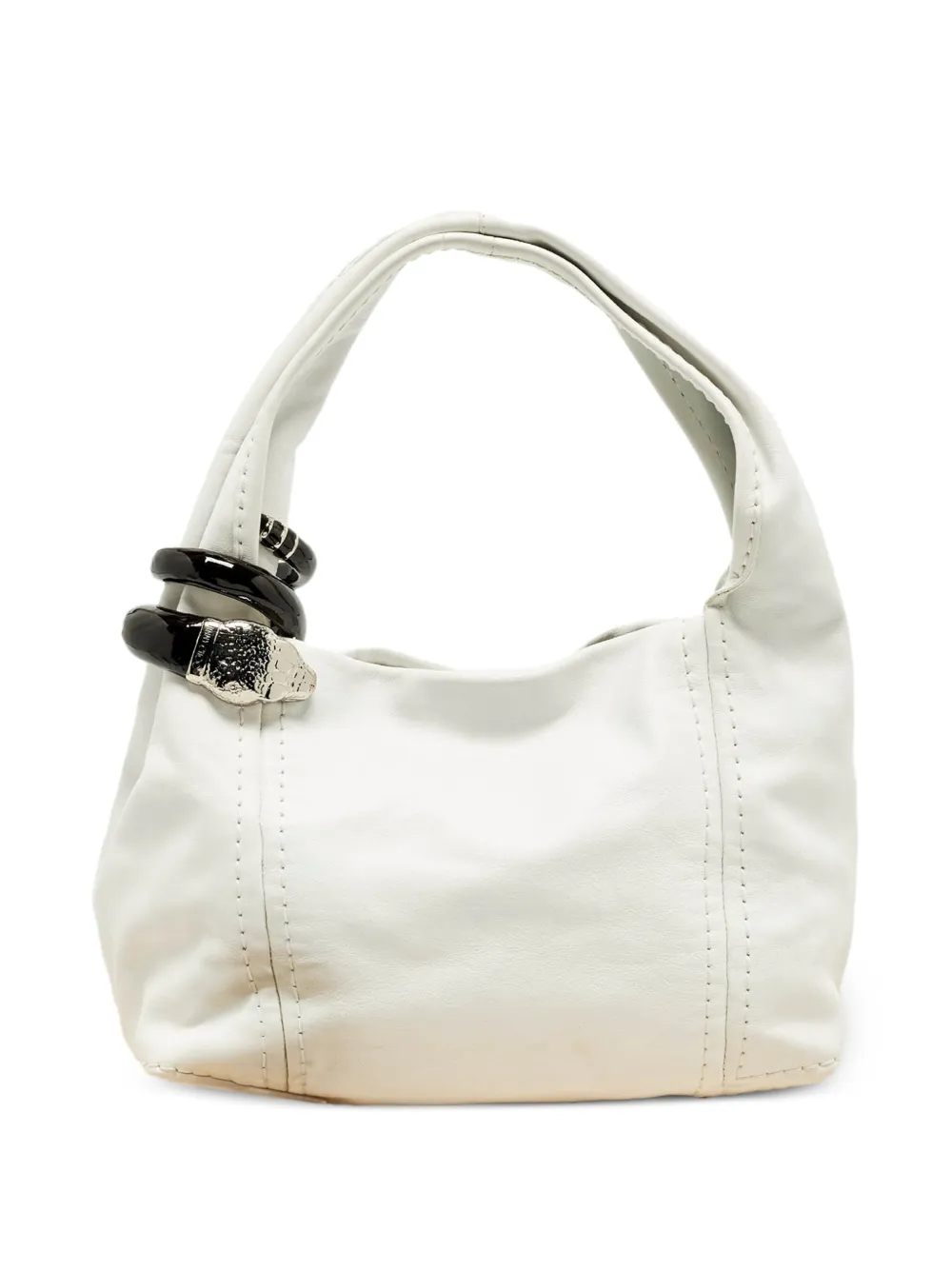 Jimmy Choo Pre-Owned Borsa a spalla Saba in pelle - Bianco
