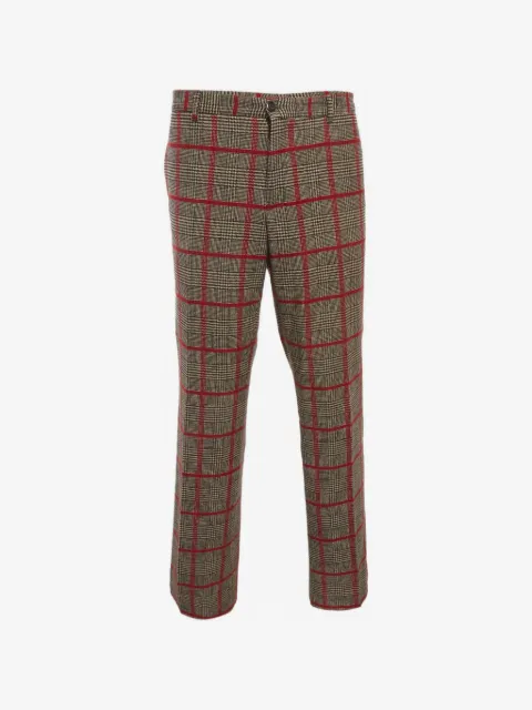 Etro Pre-Owned Glen Plaid straight-fit trousers