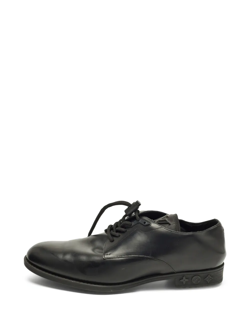 Louis Vuitton Pre-Owned LV logo Monogram Oxford shoes - Nero