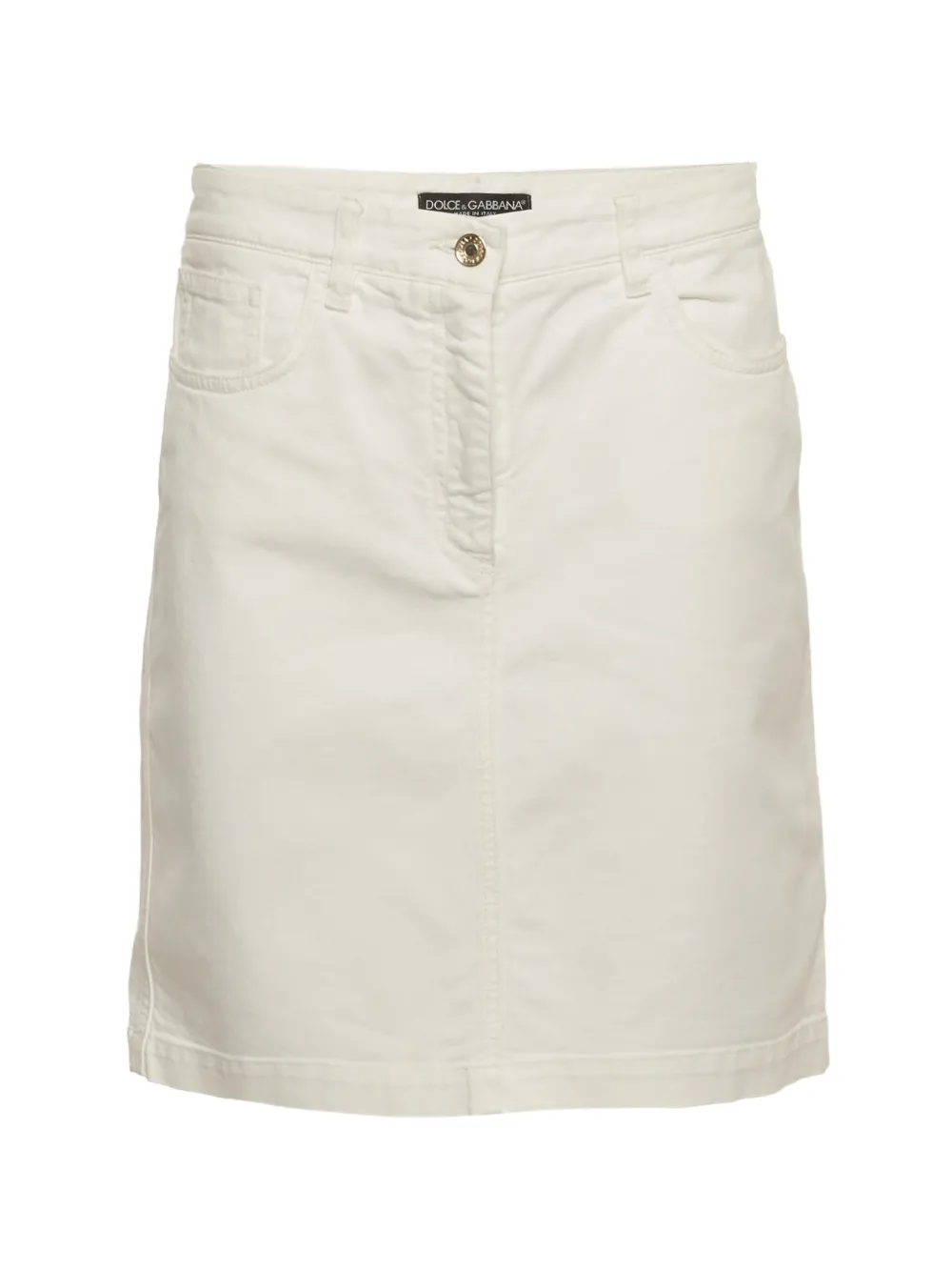 Dolce & Gabbana Pre-Owned denim mini skirt - Bianco