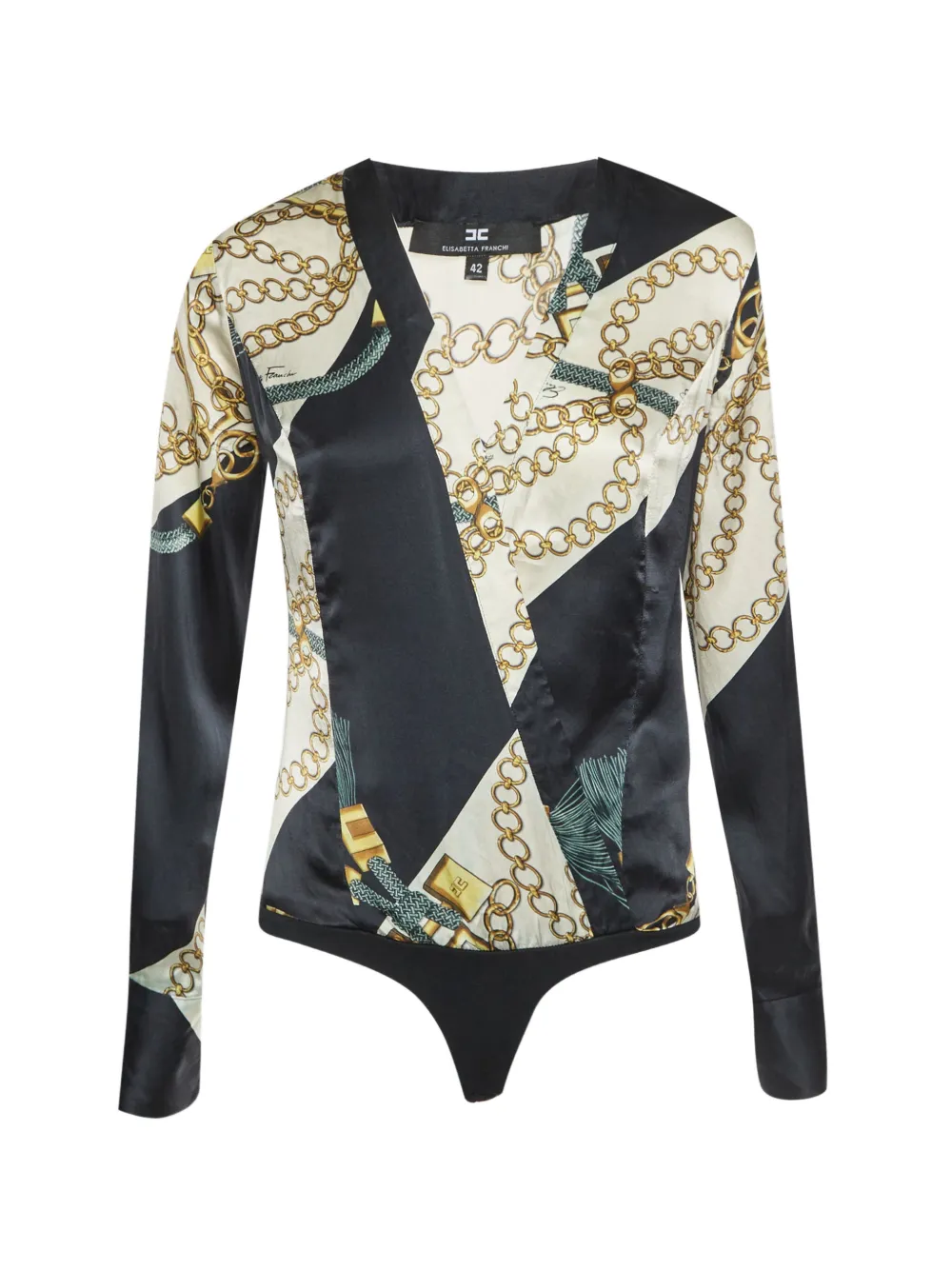 Elisabetta Franchi long-sleeve bodysuit - Nero