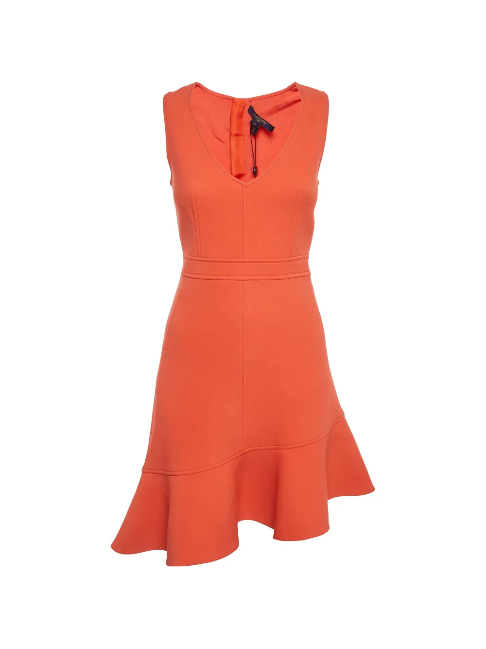 Louis Vuitton Pre-Owned sleeveless ruffled mini dress - Arancione