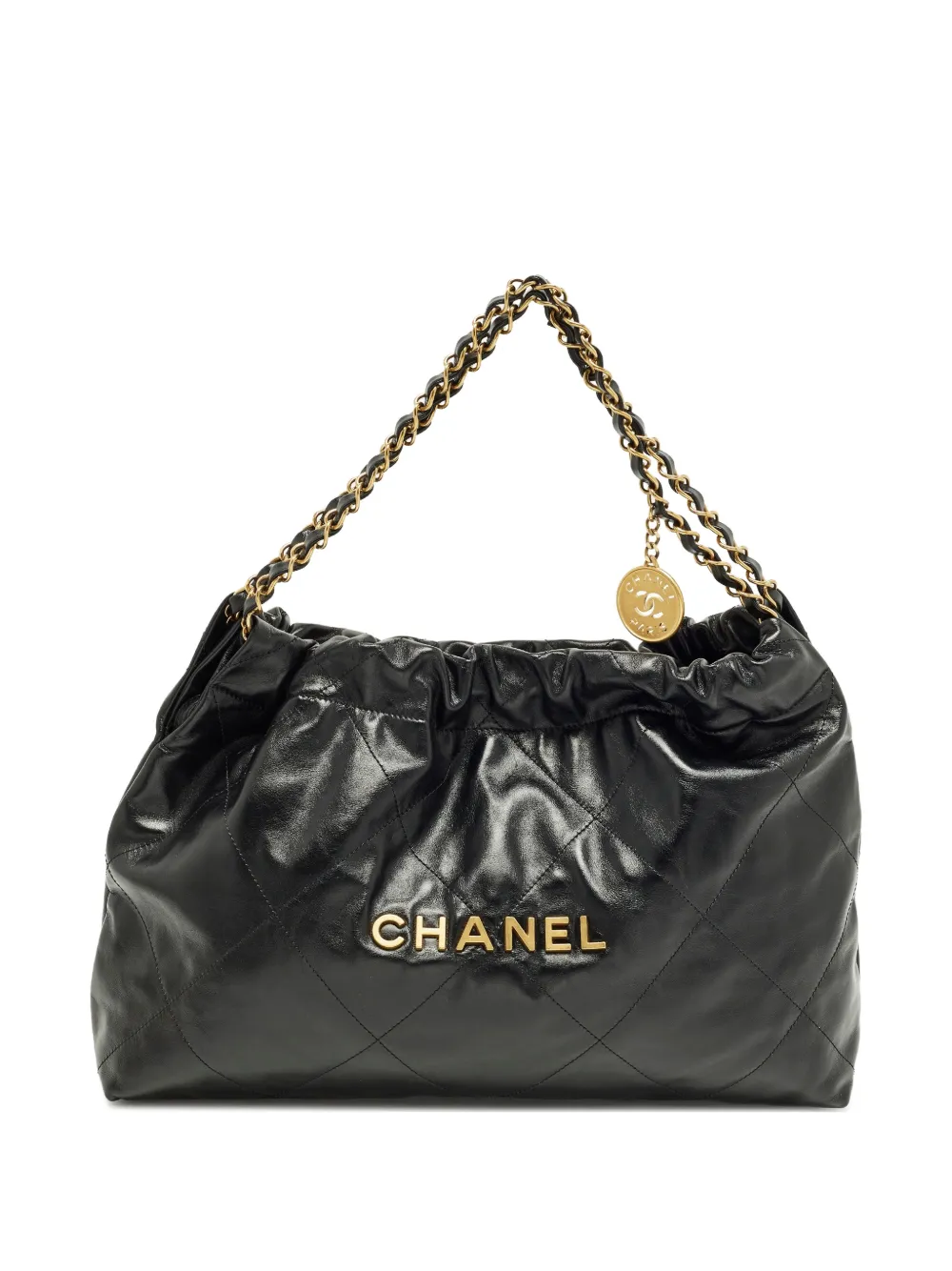 CHANEL Pre-Owned 22 quilted leather tote bag - Black