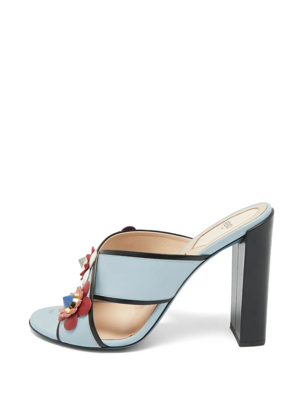 Fendi Pre-Owned Flowerland heeled sandals - Blu