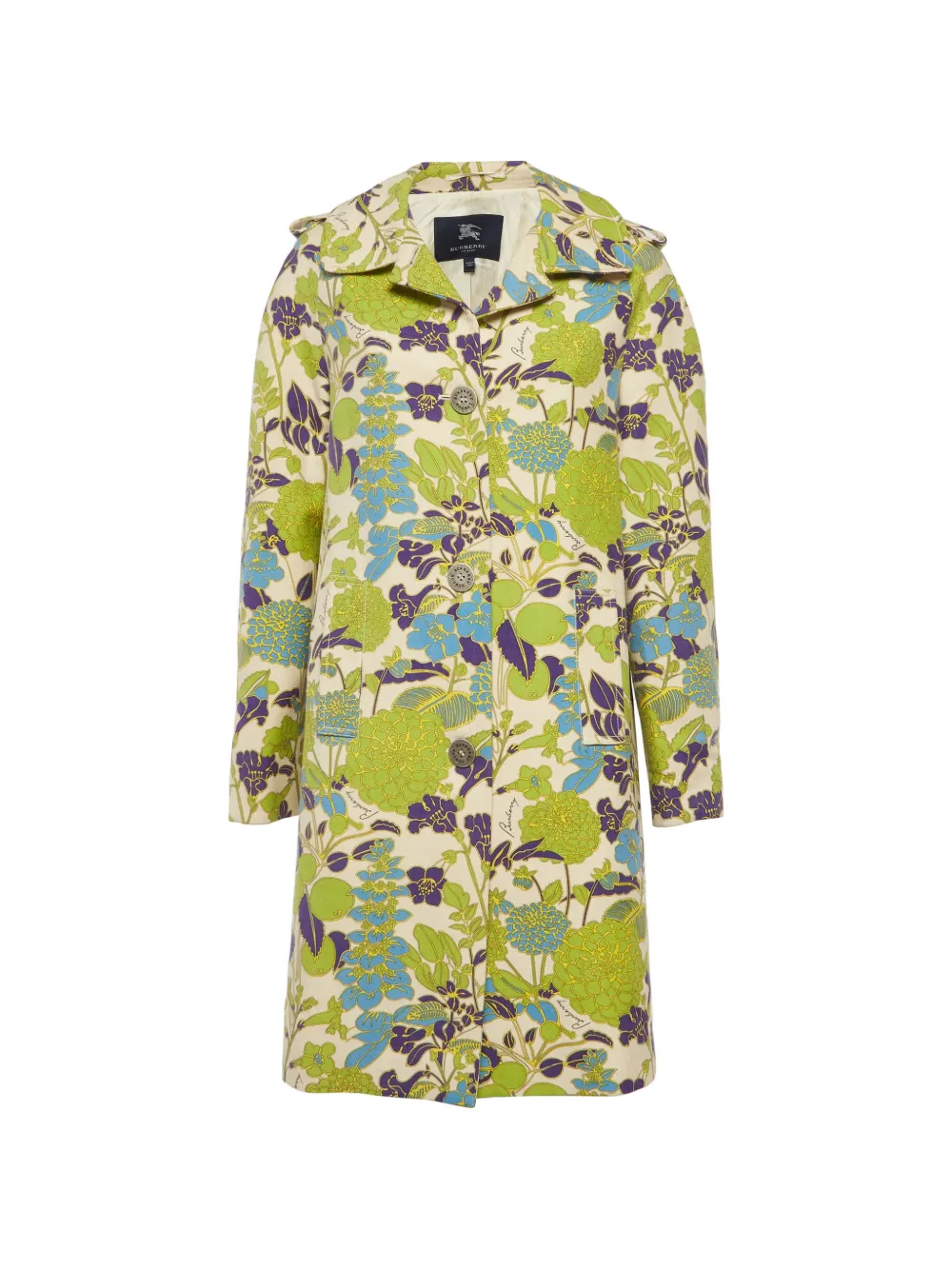 Burberry Pre-Owned Camden floral-print coat - Nude