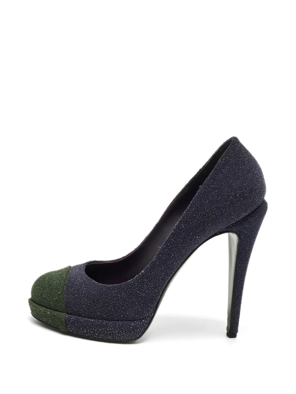 CHANEL Pre-Owned glitter-finish heeled pumps - Violett