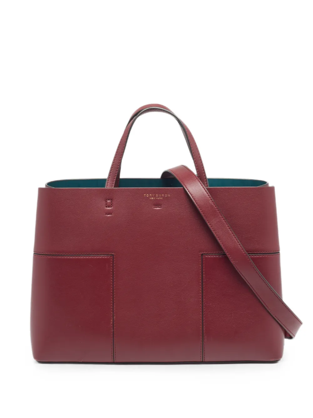 Tory Burch Block-T leather tote bag - Rosso
