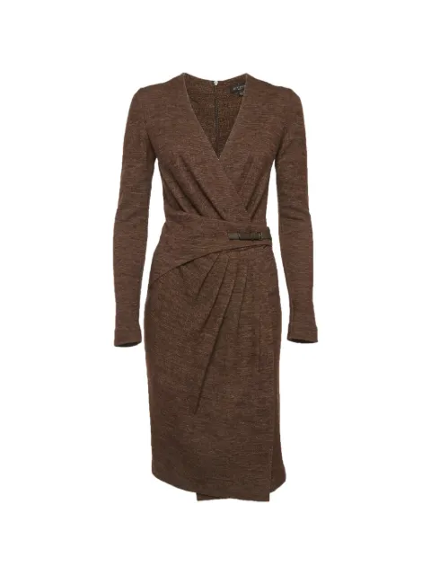 Etro Pre-Owned pleated wrap midi dress