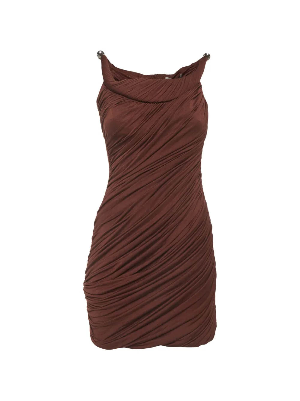 CHATS BY C.DAM draped mini dress - Rosso