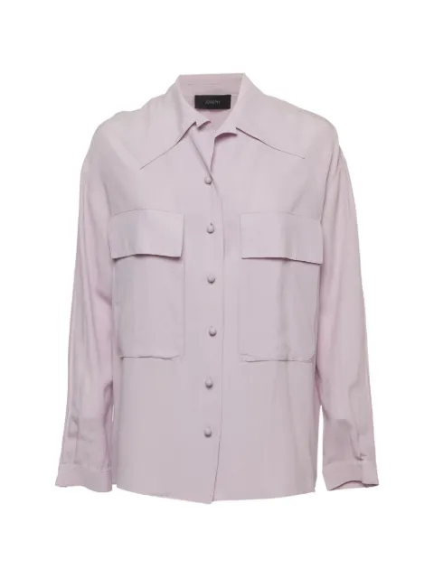 JOSEPH patch-pocket silk shirt