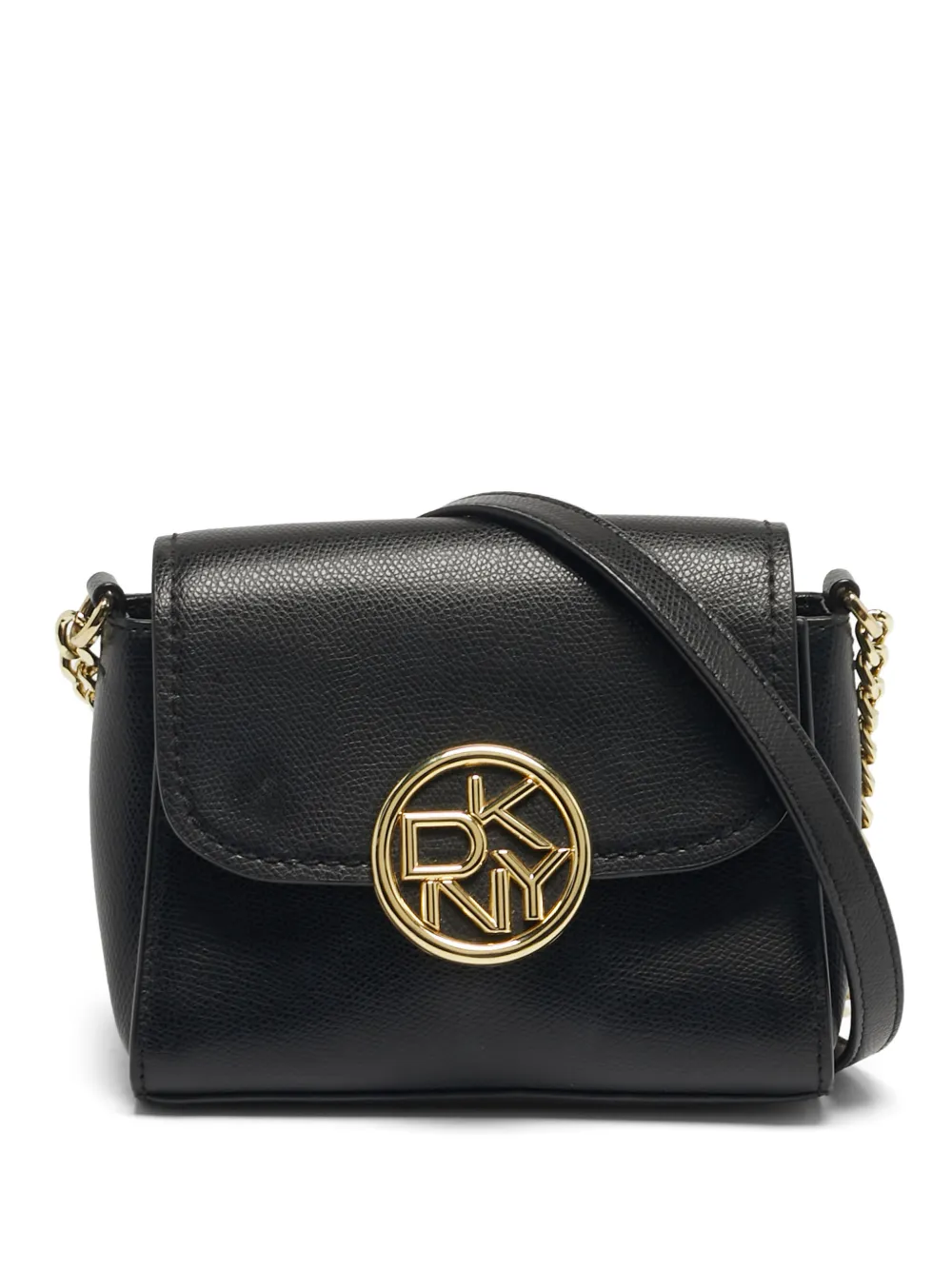 DKNY Vintage logo-flap crossbody bag - Nero