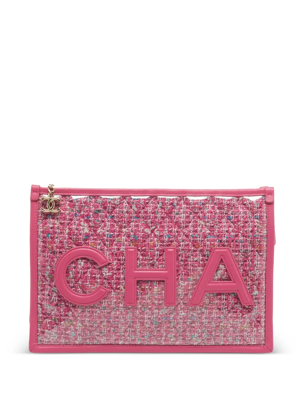 CHANEL Pre-Owned logo clutch bag - Rosa