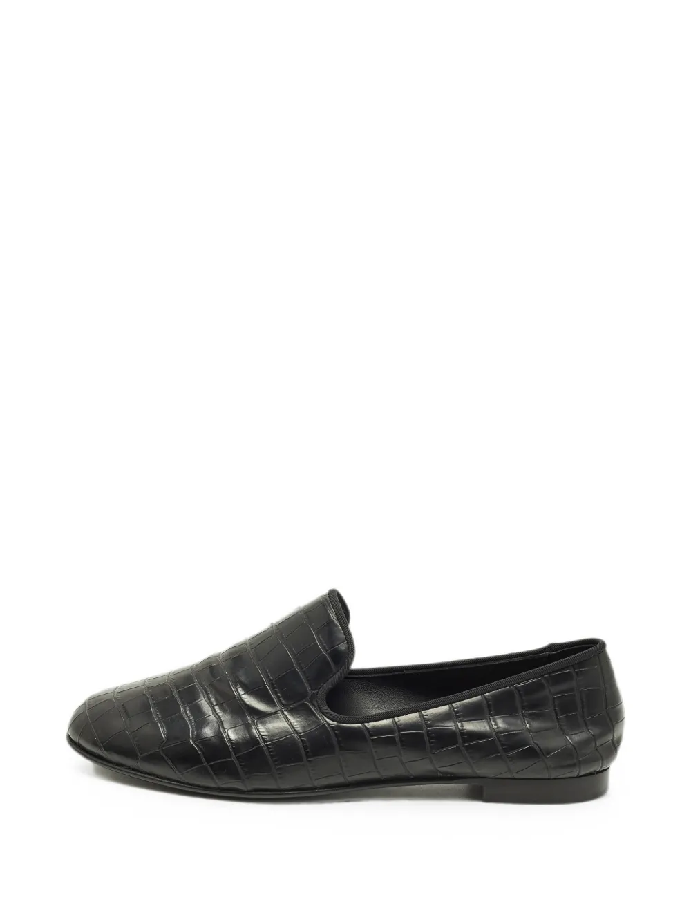 Giuseppe Zanotti Vintage croc-embossed smoking slippers - Nero