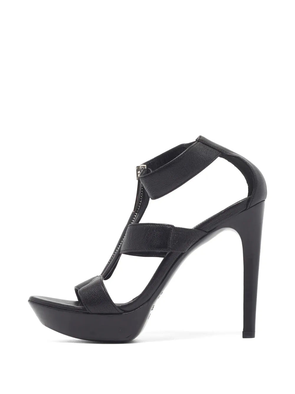Fendi Pre-Owned front zip ankle strap sandals - Nero