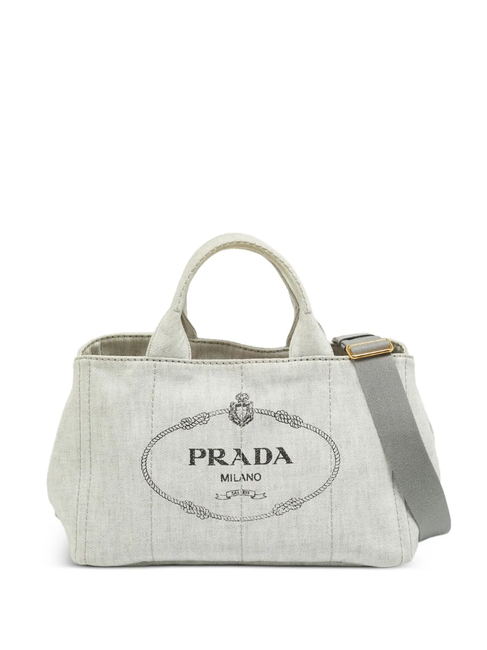 Prada Pre-Owned Borsa tote denim Canapa - Grigio