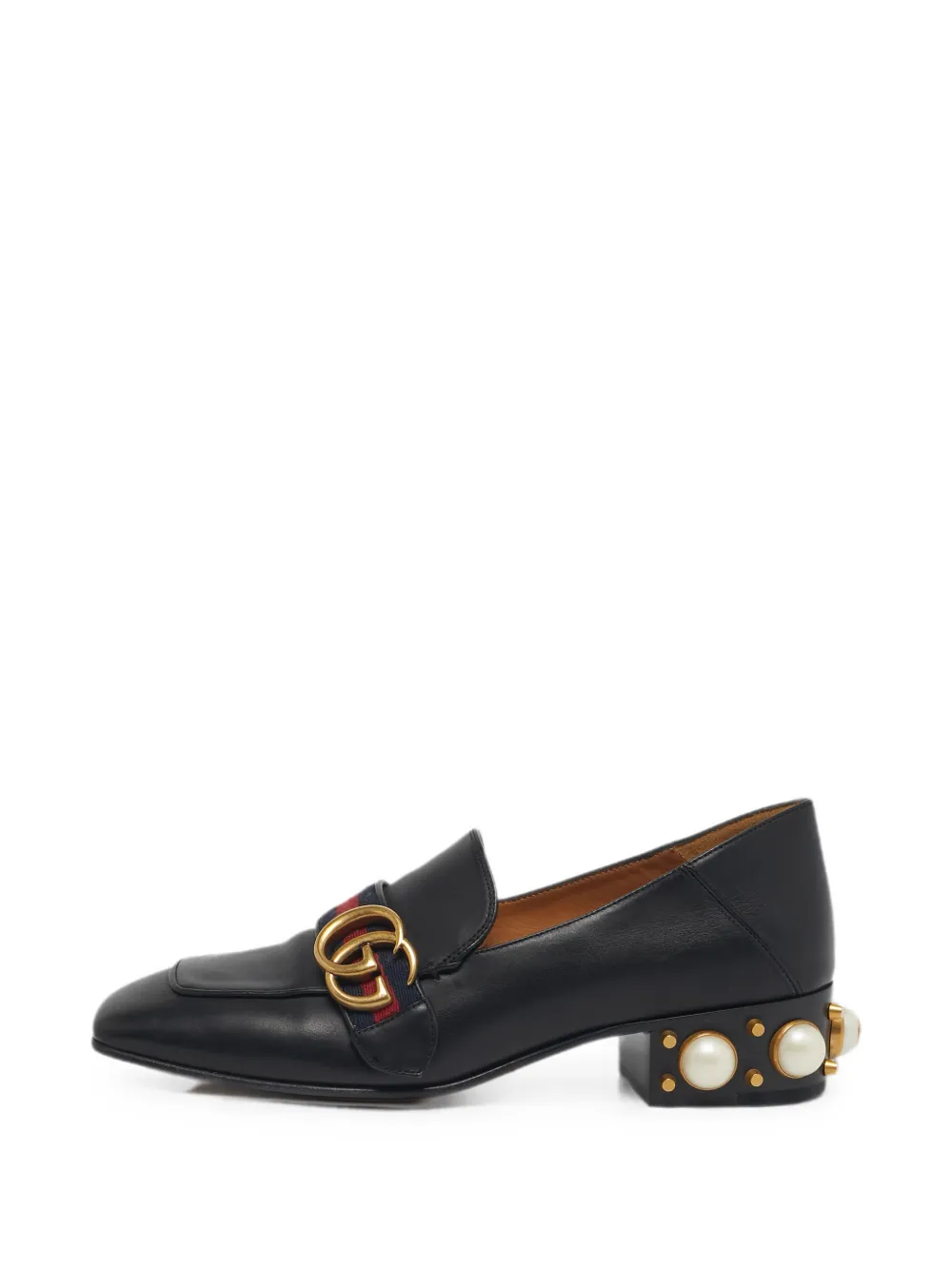 Gucci Pre-Owned Double G Web loafers - Schwarz