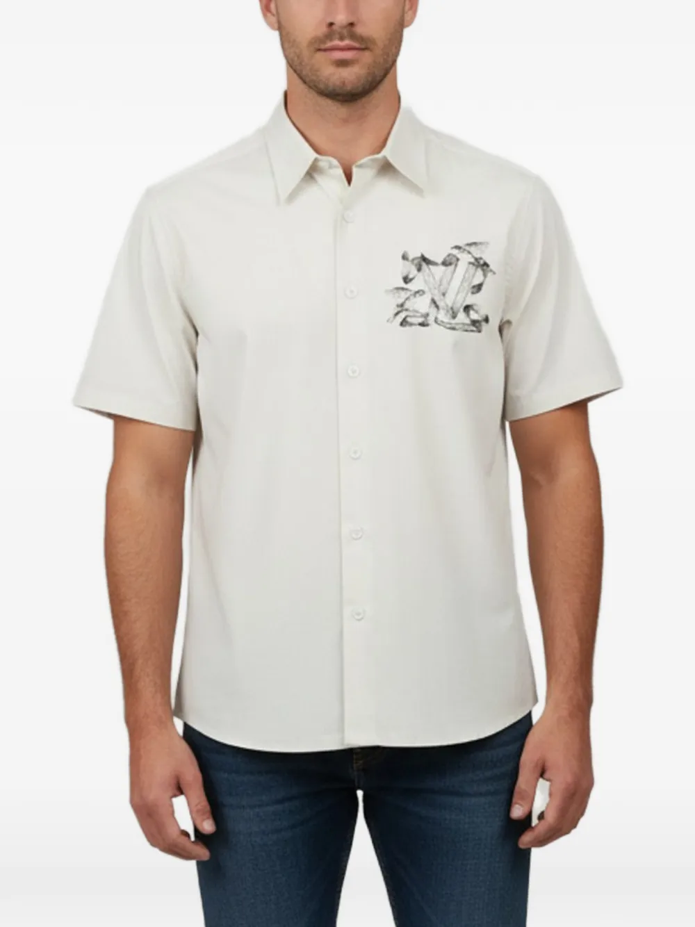 Louis Vuitton Pre-Owned LV logo short-sleeve shirt - Grigio