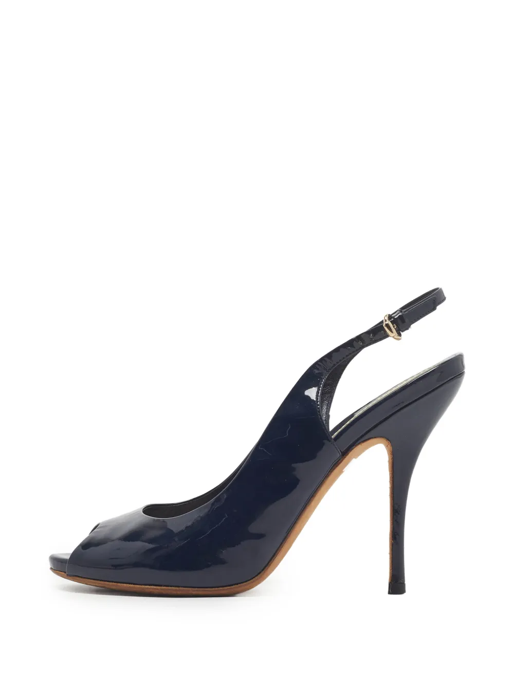 Gucci Pre-Owned peep-toe slingback pumps - Blau