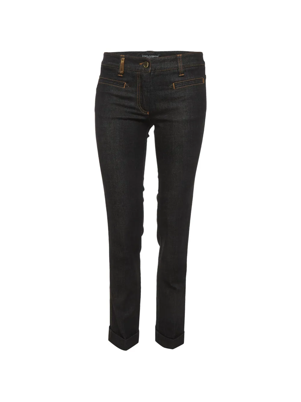 Pre-owned Dolce & Gabbana Cropped Jeans In Black