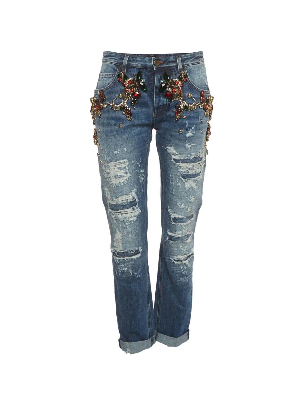 Dolce & Gabbana Pre-Owned Jeans con effetto vissuto - Blu