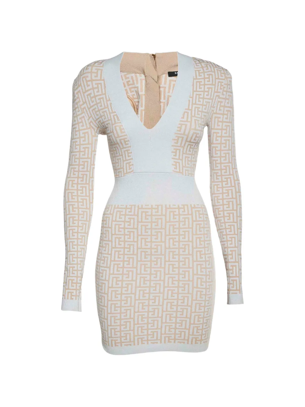 Balmain Pre-Owned Monogram jacquard dress - Weiß