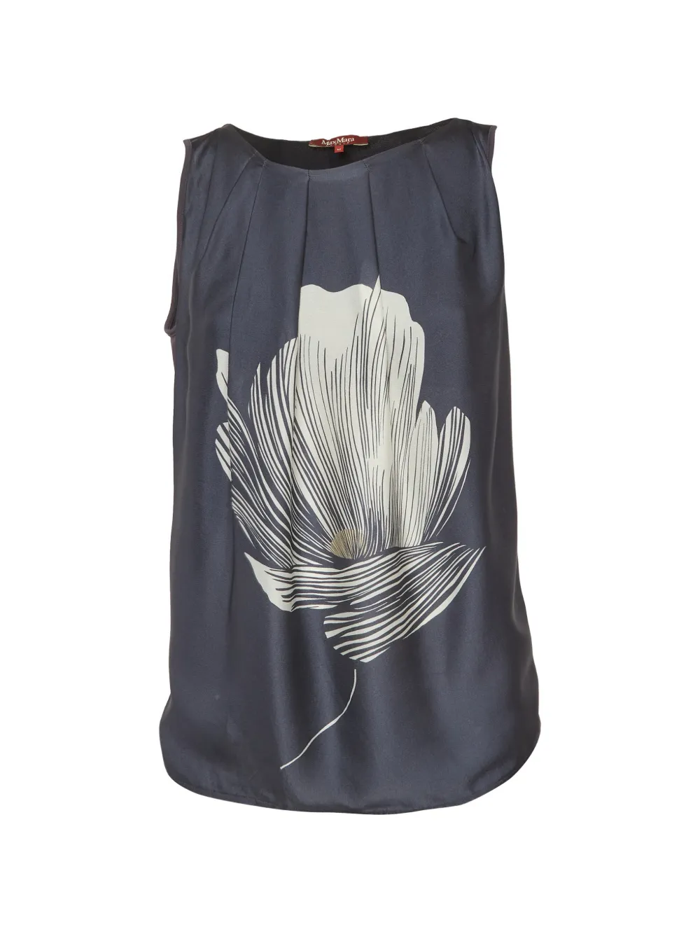Max Mara floral-print sleeveless top - Grigio