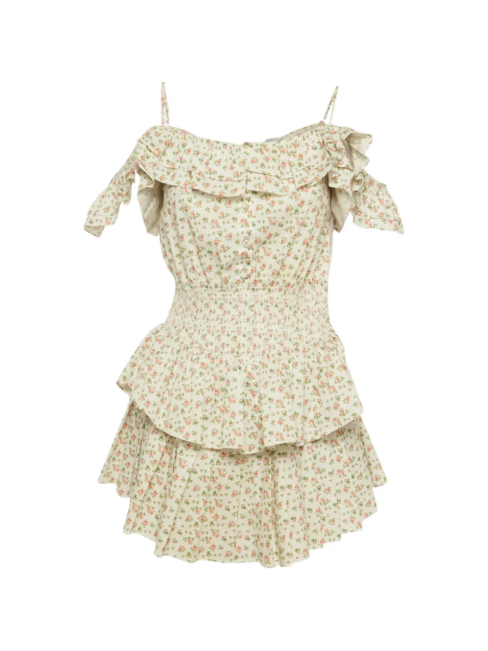 424 floral-print tiered dress - Toni neutri