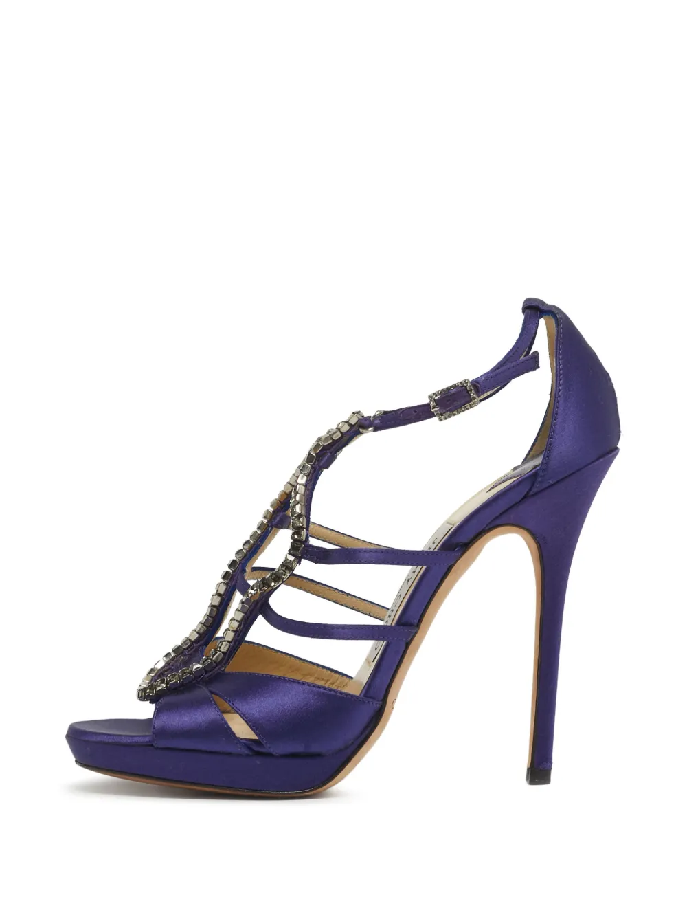Jimmy Choo Pre-Owned crystal-embellished heeled sandals - Violett