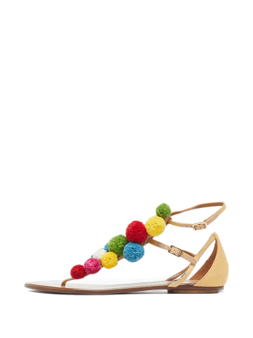 Aquazzura Tropicana Pom Pom sandals - Toni neutri