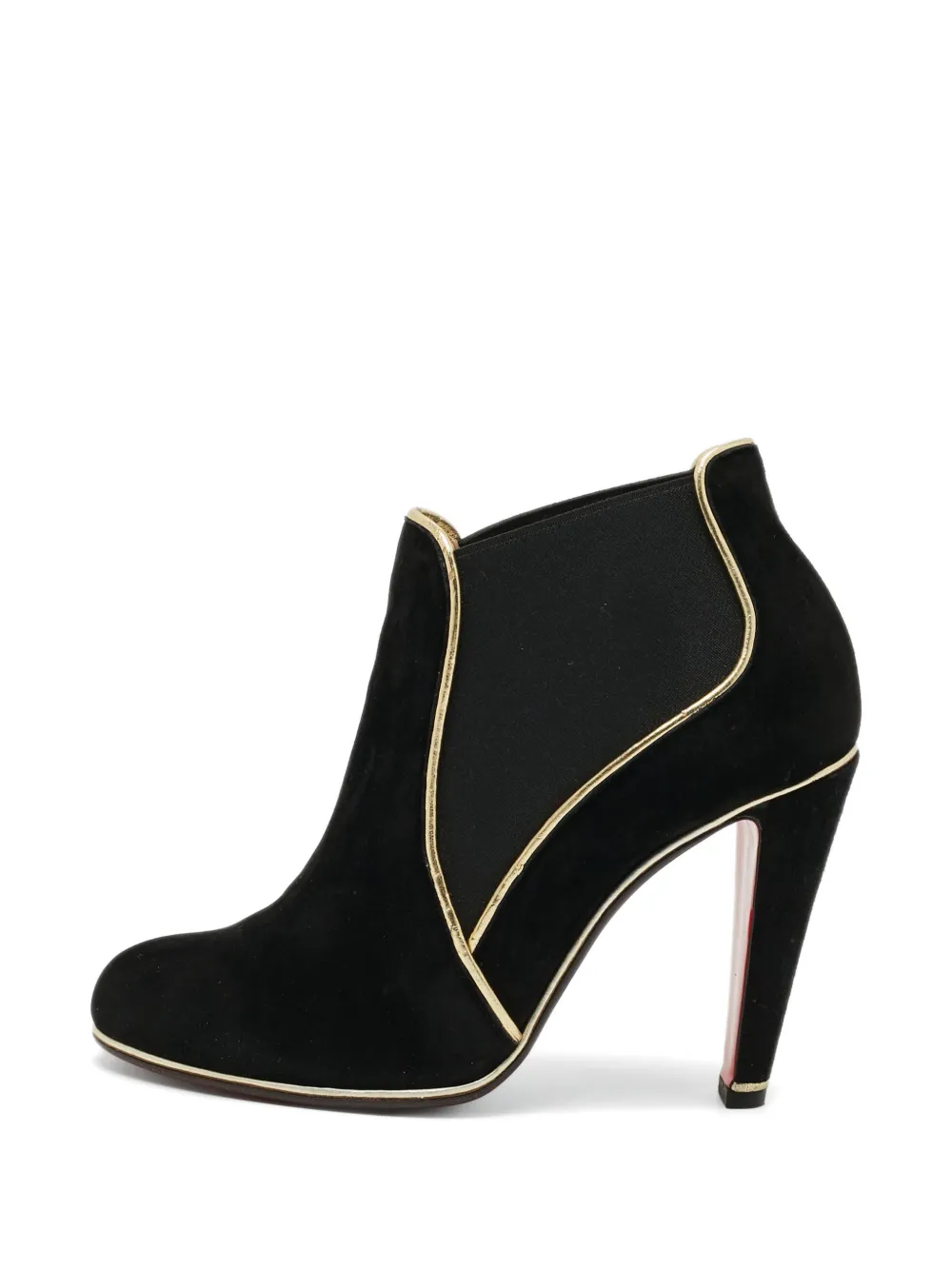 Christian Louboutin Pre-Owned Loulou metallic-trim ankle boots - Schwarz