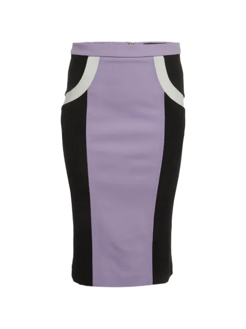 Versace Pre-Owned falda lápiz midi con paneles