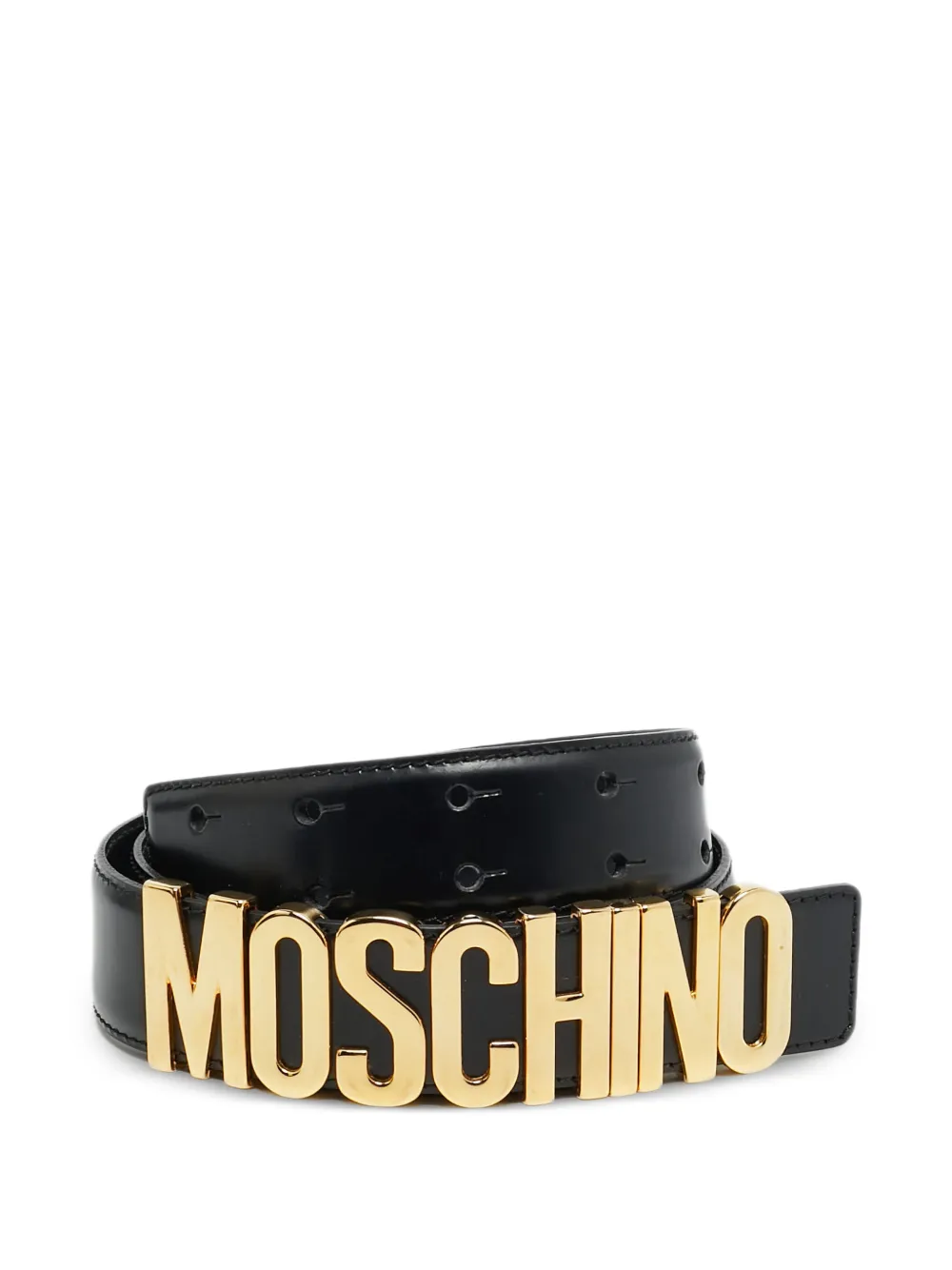 Moschino Pre-Owned logo-plaque belt - Nero