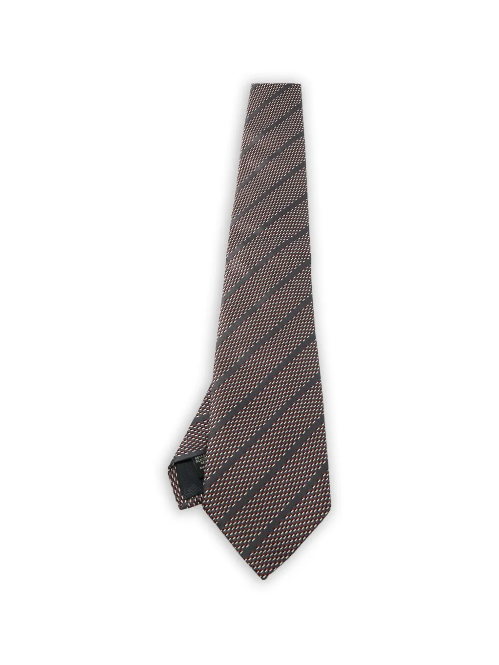 Ermenegildo Zegna Vintage stripe-pattern silk tie - Grigio