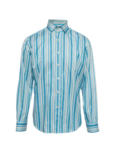 Etro Pre-Owned camisa de popelina con rayas estampadas