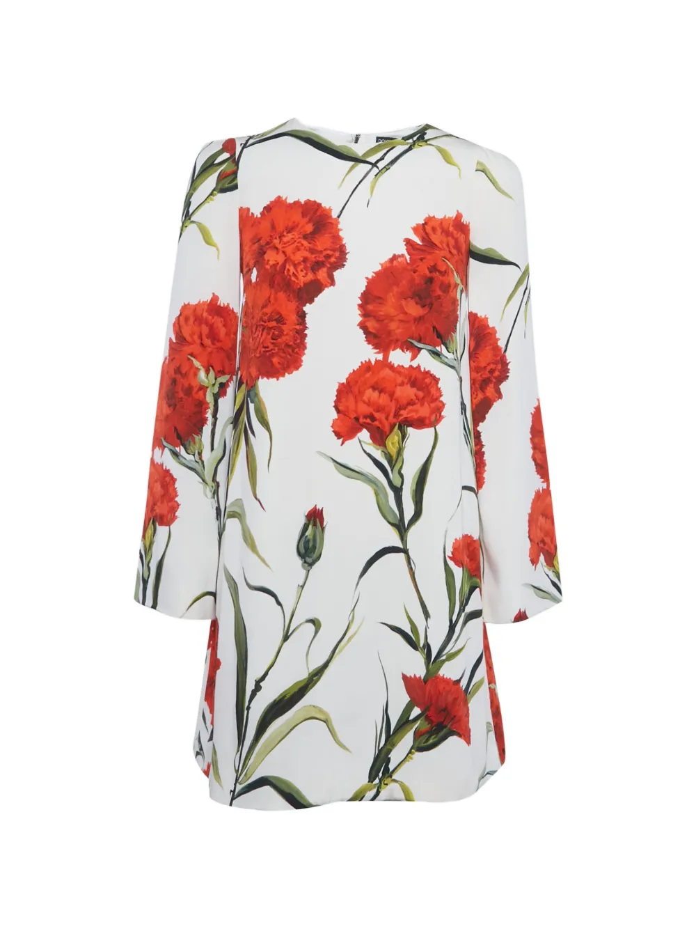 Dolce & Gabbana Pre-Owned carnation-print mini dress - Bianco