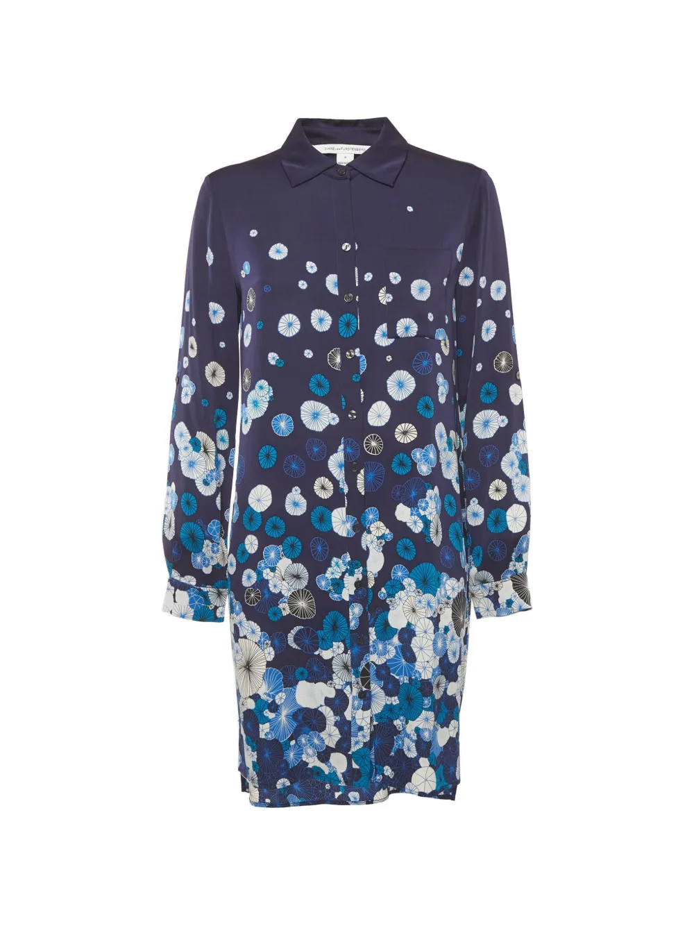 DVF Diane von Furstenberg Hemdkleid mit Blumenprint - Blau