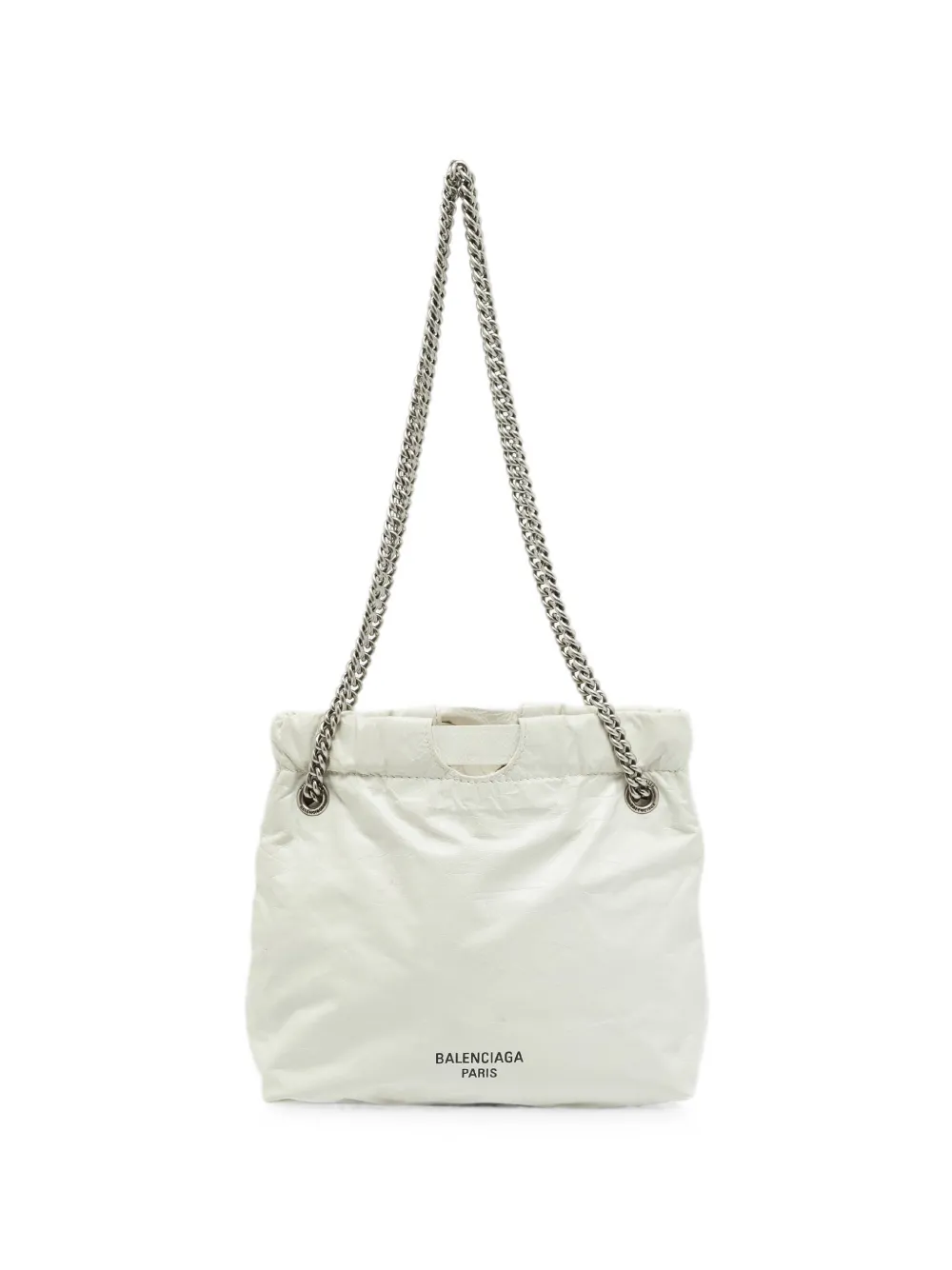 Balenciaga Pre-Owned Crushed chain shoulder bag - Bianco