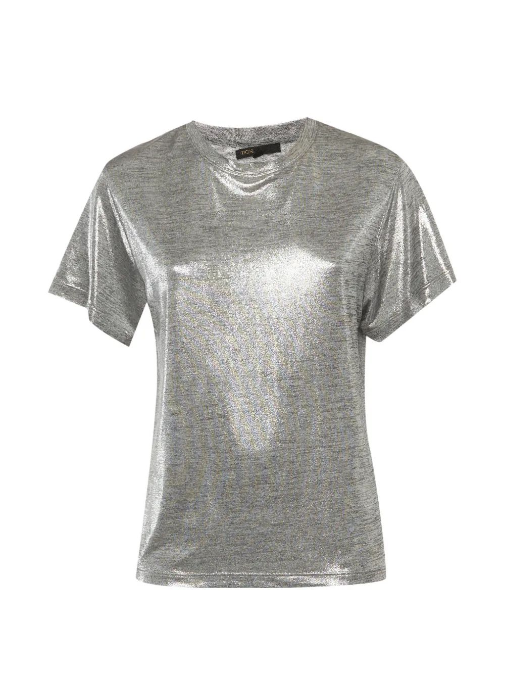 Maje lamé jersey T-shirt - Argento