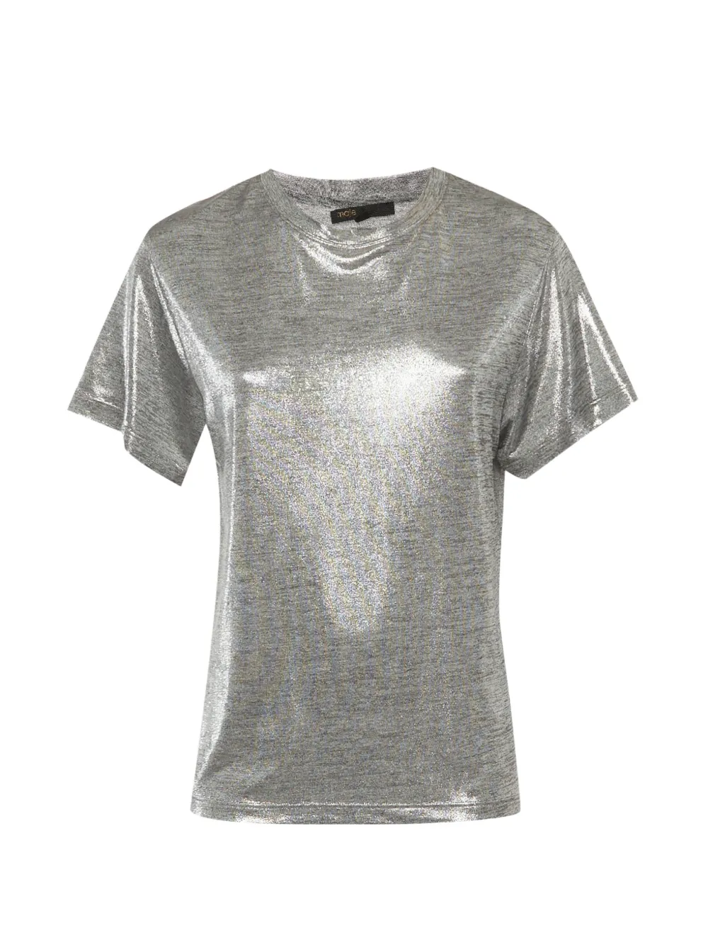Maje lamé jersey T-shirt - Argento