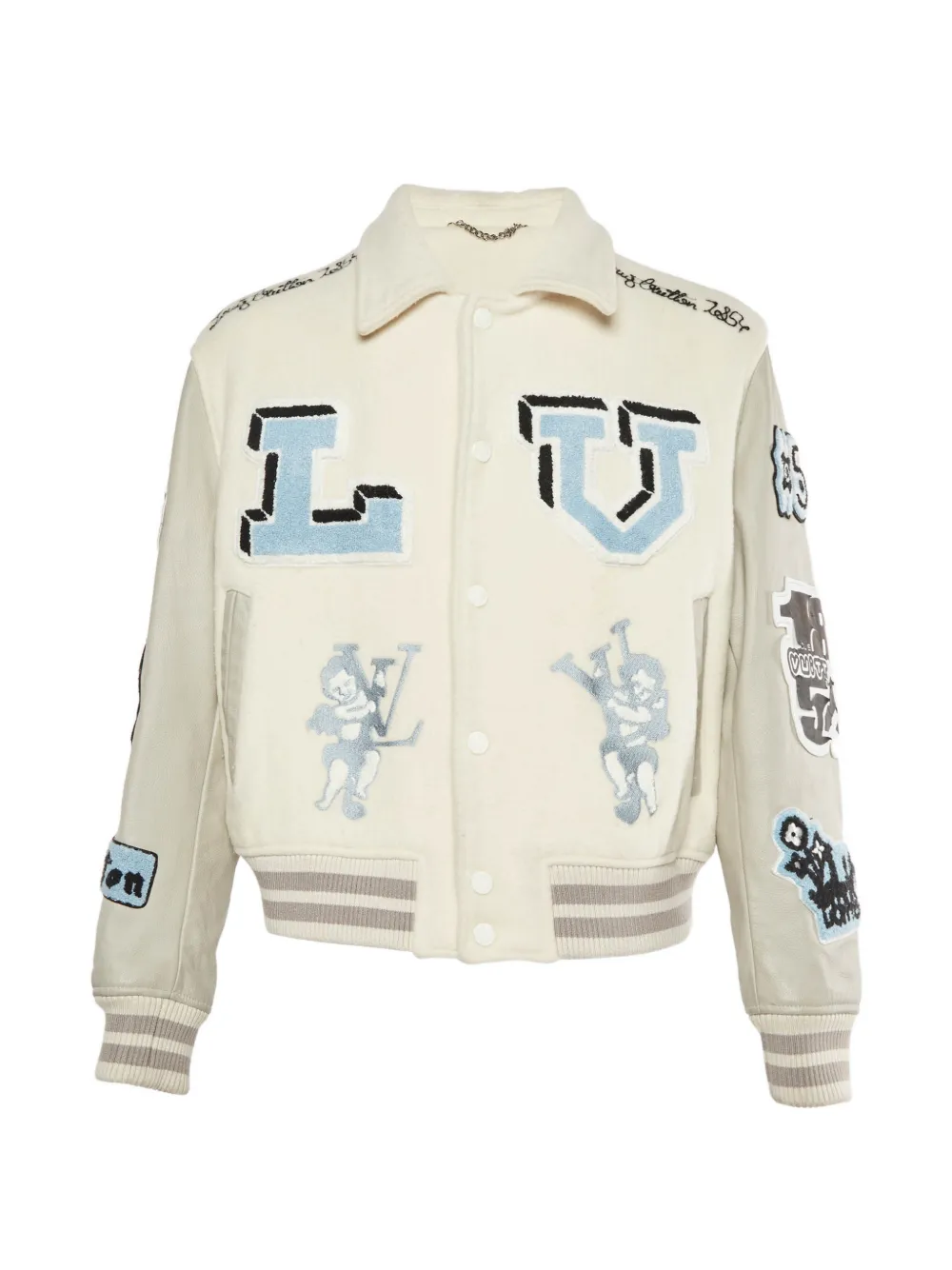 Louis Vuitton Pre-Owned x Bugs Bunny button-down wool varsity jacket - Toni neutri