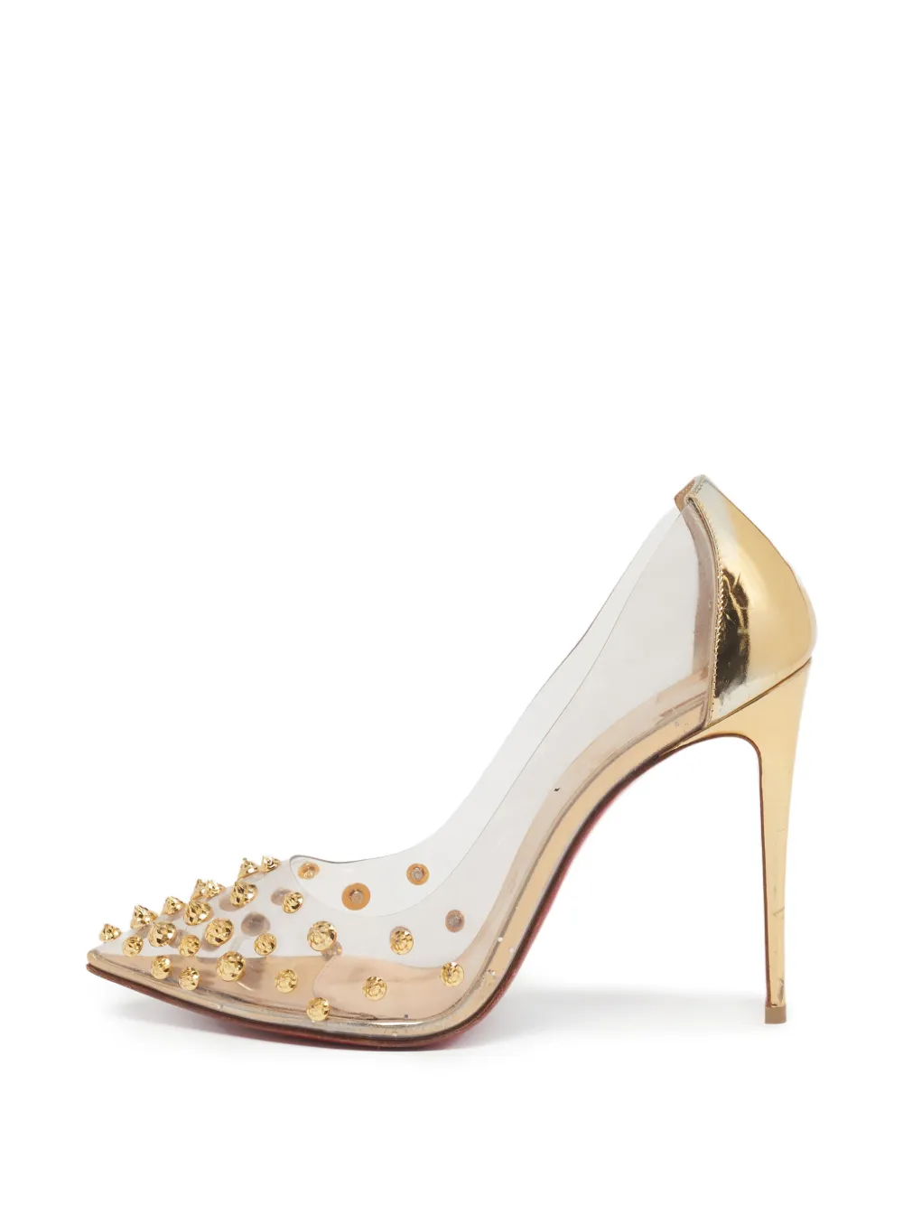 Christian Louboutin Pre-Owned Collaclou Pumps mit spitzen Nieten - Weiß