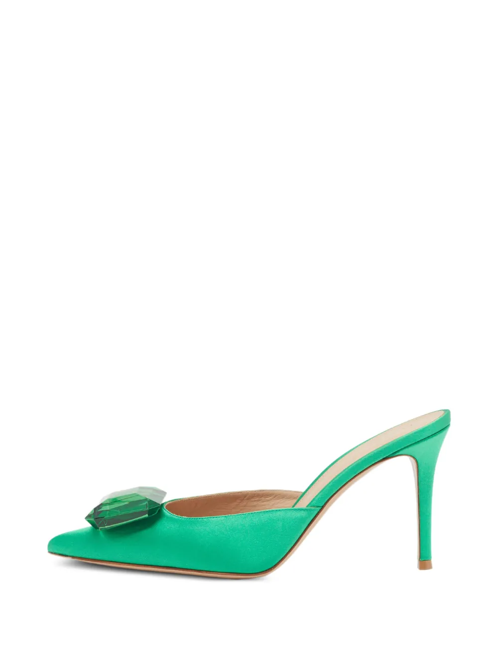 Gianvito Rossi Jaipur crystal-embellished heeled mules - Grün