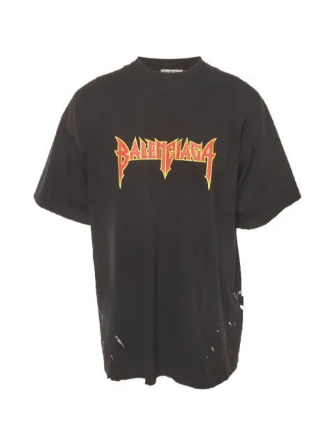 Balenciaga Pre-Owned Metal-logo T-shirt