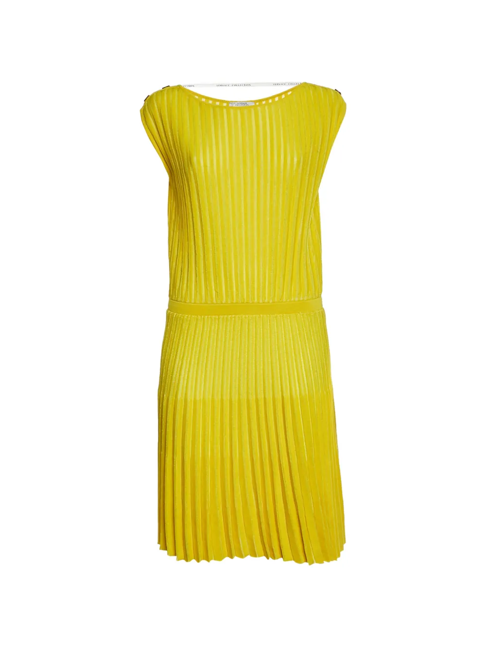Versace Pre-Owned rib-knit flared dress - Gelb